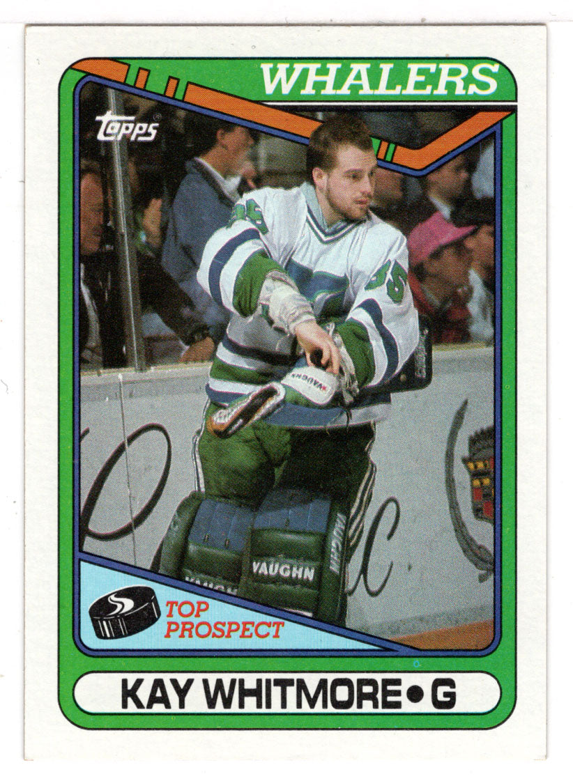 Kay Whitmore RC - Hartford Whalers (NHL Hockey Card) 1990-91 Topps # 232 Mint