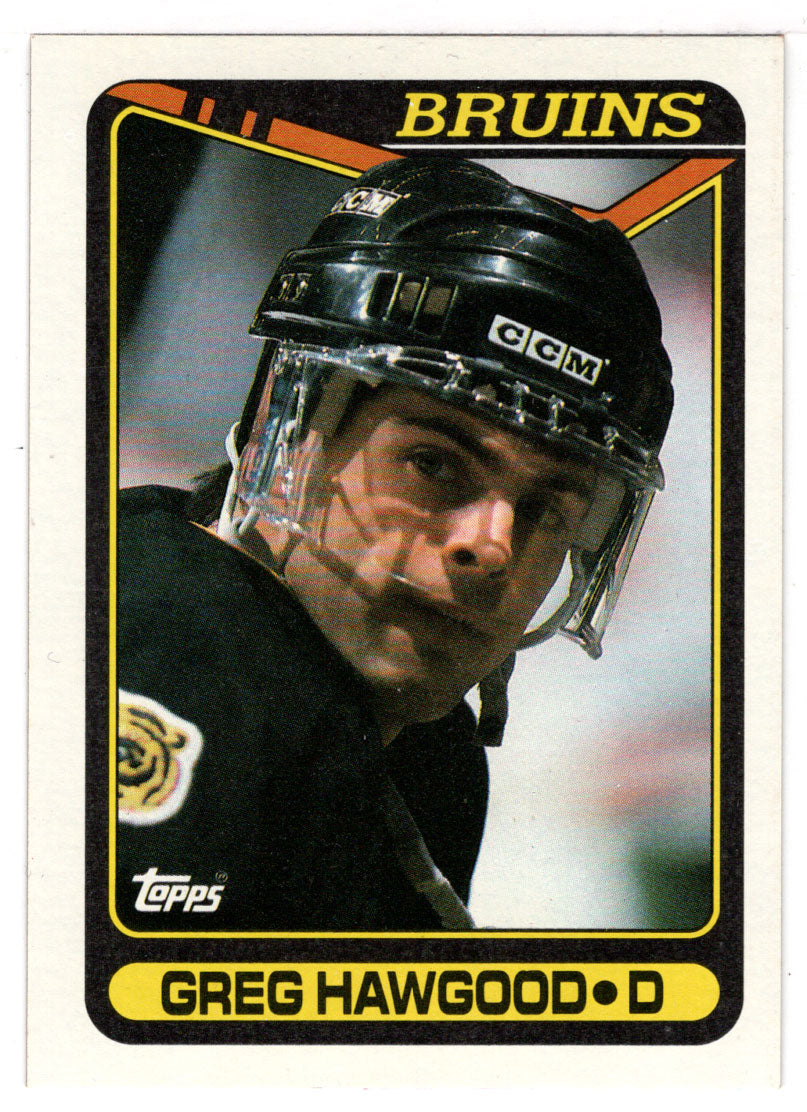 Greg Hawgood - Boston Bruins (NHL Hockey Card) 1990-91 Topps # 236 Mint