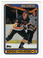 Sergio Momesso RC - St. Louis Blues (NHL Hockey Card) 1990-91 Topps # 244 Mint