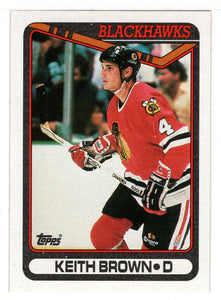 Keith Brown - Chicago Blackhawks (NHL Hockey Card) 1990-91 Topps # 276 Mint