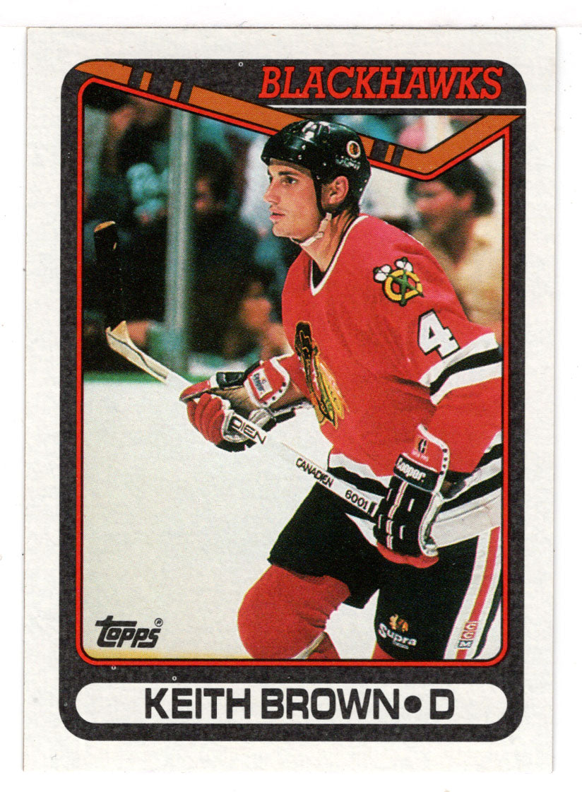 Keith Brown - Chicago Blackhawks (NHL Hockey Card) 1990-91 Topps # 276 Mint