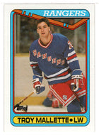 Troy Mallette RC - New York Rangers (NHL Hockey Card) 1990-91 Topps # 277 Mint