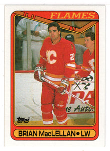 Brian MacLellan - Calgary Flames (NHL Hockey Card) 1990-91 Topps # 286 Mint