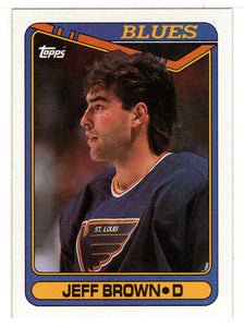 Jeff Brown - St. Louis Blues (NHL Hockey Card) 1990-91 Topps # 295 Mint