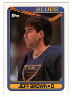 Jeff Brown - St. Louis Blues (NHL Hockey Card) 1990-91 Topps # 295 Mint