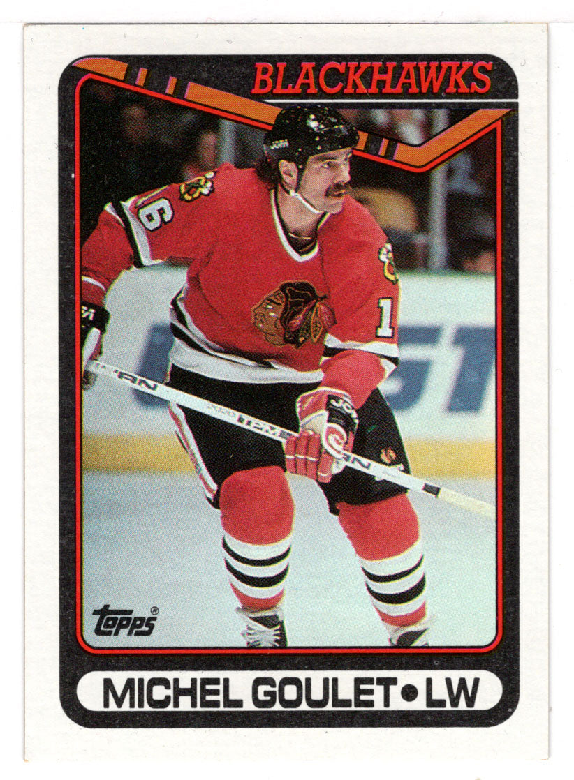 Michel Goulet - Chicago Blackhawks (NHL Hockey Card) 1990-91 Topps # 329 Mint