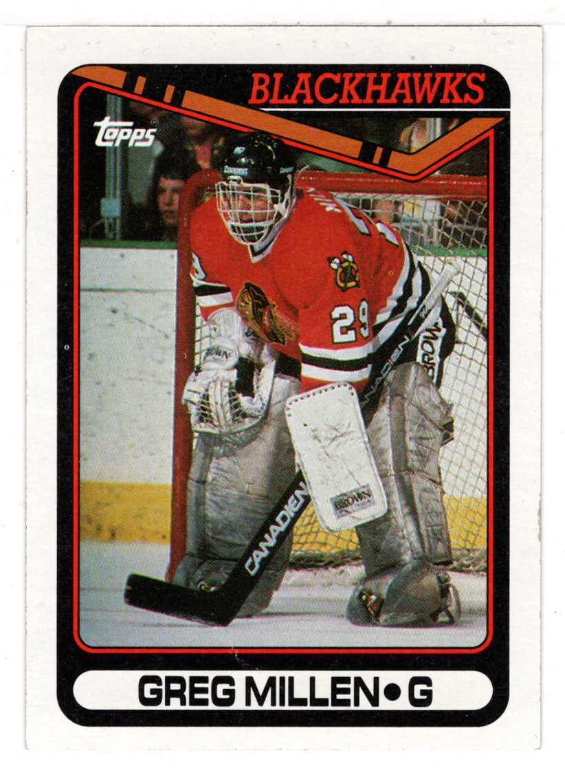 Greg Millen - Chicago Blackhawks (NHL Hockey Card) 1990-91 Topps # 335 Mint