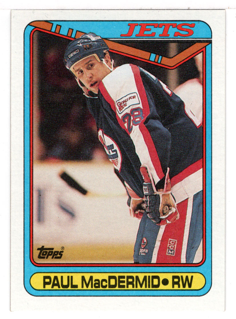 Paul MacDermid - Winnipeg Jets (NHL Hockey Card) 1990-91 Topps # 338 Mint