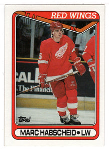 Marc Habscheid - Detroit Red Wings (NHL Hockey Card) 1990-91 Topps # 342 Mint