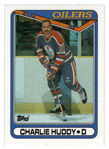 Charlie Huddy - Edmonton Oilers (NHL Hockey Card) 1990-91 Topps # 344 Mint