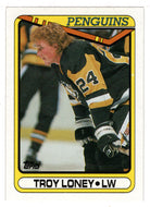 Troy Loney RC - Pittsburgh Penguins (NHL Hockey Card) 1990-91 Topps # 347 Mint