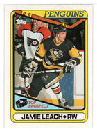 Jamie Leach RC - Pittsburgh Penguins (NHL Hockey Card) 1990-91 Topps # 377 Mint