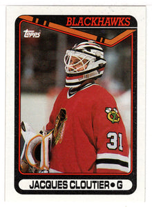 Jacques Cloutier RC - Chicago Blackhawks (NHL Hockey Card) 1990-91 Topps # 378 Mint