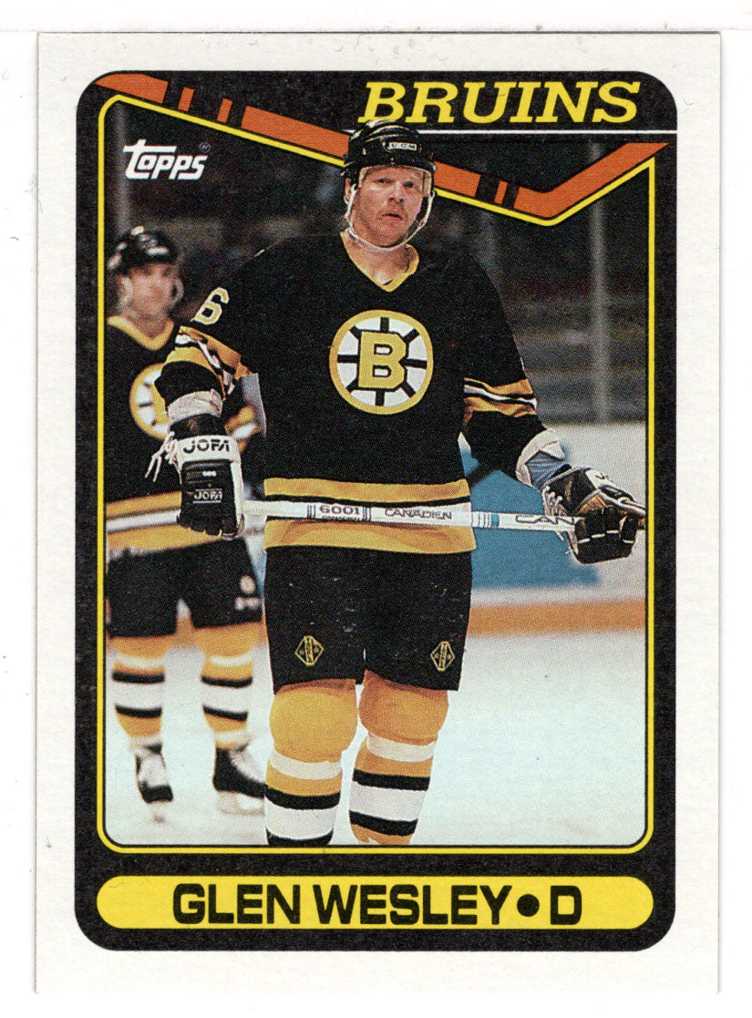 Glen Wesley - Boston Bruins (NHL Hockey Card) 1990-91 Topps # 379 Mint