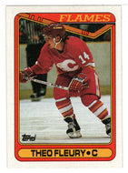 Theo Fleury - Calgary Flames (NHL Hockey Card) 1990-91 Topps # 386 Mint