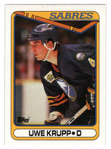 Uwe Krupp - Buffalo Sabres (NHL Hockey Card) 1990-91 Topps # 390 Mint