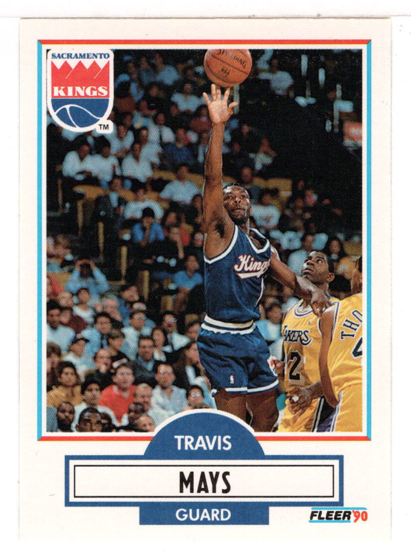 Travis Mays RC - Sacramento Kings (NBA Basketball Card) 1990-91 Fleer Update # U 86 Mint