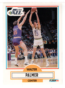 Walter Palmer - Utah Jazz (NBA Basketball Card) 1990-91 Fleer Update # U 95 Mint