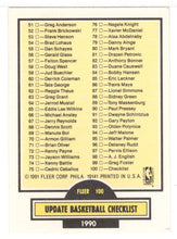 Load image into Gallery viewer, Checklist (NBA Basketball Card) 1990-91 Fleer Update # U 100 Mint
