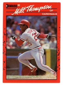 Milt Thompson - St. Louis Cardinals (MLB Baseball Card) 1990 Donruss # 82 Mint