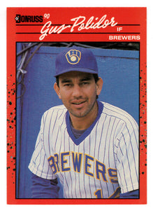 Gus Polidor - Milwaukee Brewers (MLB Baseball Card) 1990 Donruss # 412 Mint