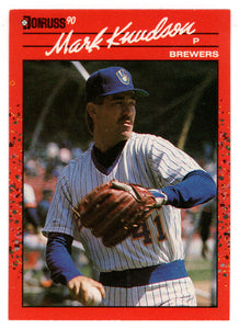 Mark Knudson - Milwaukee Brewers (MLB Baseball Card) 1990 Donruss # 575 Mint