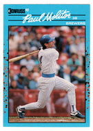 Paul Molitor - Milwaukee Brewers (MLB Baseball Card) 1990 Donruss Best AL # 64 Mint