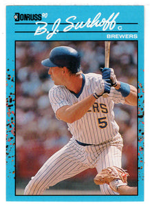 B.J. Surhoff - Milwaukee Brewers (MLB Baseball Card) 1990 Donruss Best AL # 78 Mint