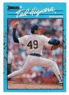 Ted Higuera - Milwaukee Brewers (MLB Baseball Card) 1990 Donruss Best AL # 92 Mint