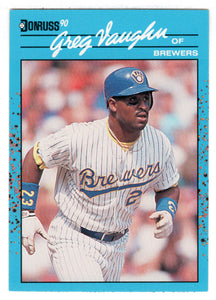 Greg Vaughn - Milwaukee Brewers (MLB Baseball Card) 1990 Donruss