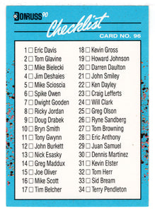 Checklist # 1 (# 1 - # 72) (MLB Baseball Card) 1990 Donruss Best NL # 96 Mint