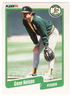 Gene Nelson - Oakland Athletics (MLB Baseball Card) 1990 Fleer # 17 Mint