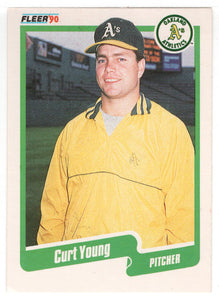 Curt Young - Oakland Athletics (MLB Baseball Card) 1990 Fleer # 24 Mint