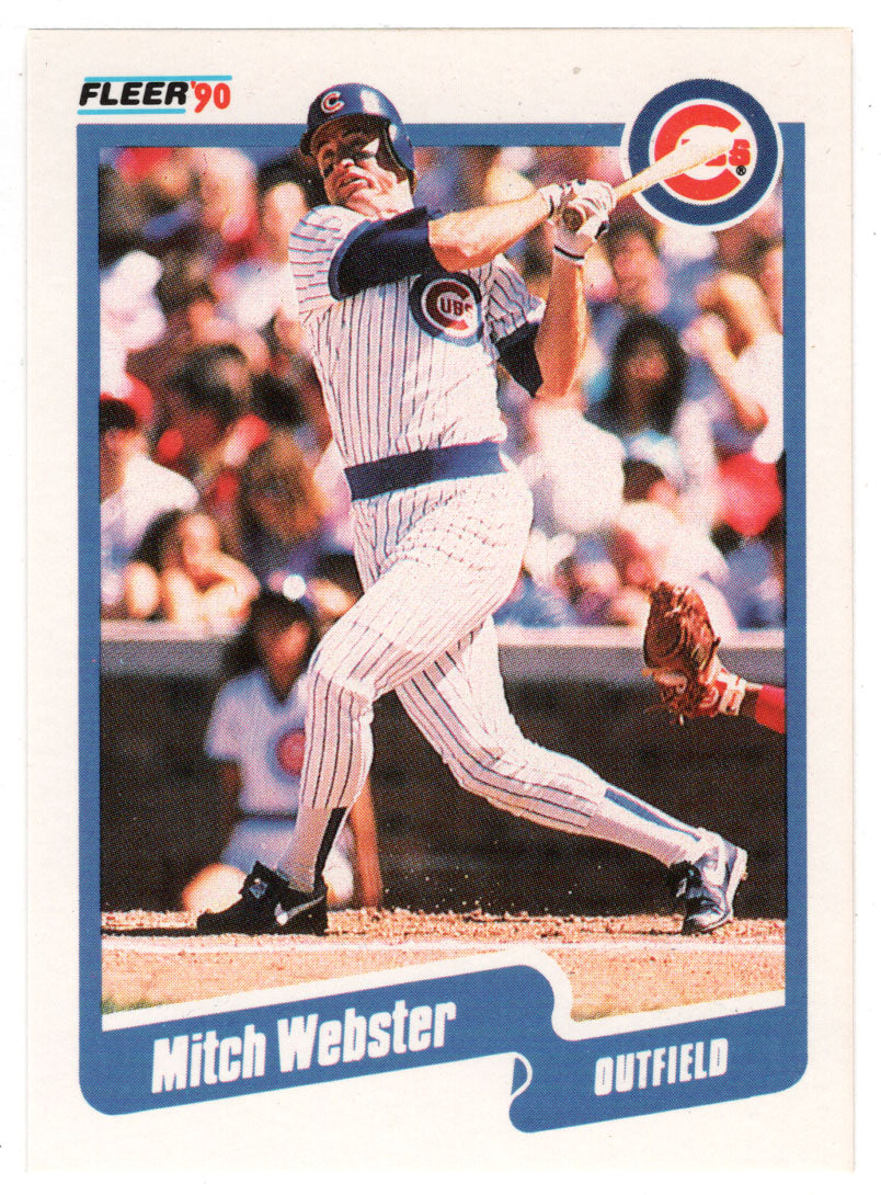 Mitch Webster - Chicago Cubs (MLB Baseball Card) 1990 Fleer # 45 Mint
