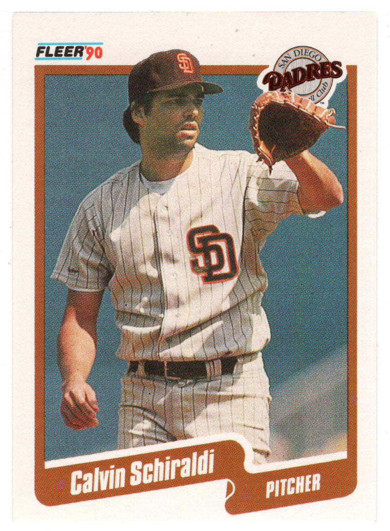 Calvin Schiraldi - San Diego Padres (MLB Baseball Card) 1990 Fleer # 168 Mint