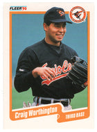 Craig Worthington - Baltimore Orioles (MLB Baseball Card) 1990 Fleer # 195 Mint