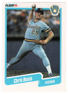 Chris Bosio - Milwaukee Brewers (MLB Baseball Card) 1990 Fleer # 316 Mint