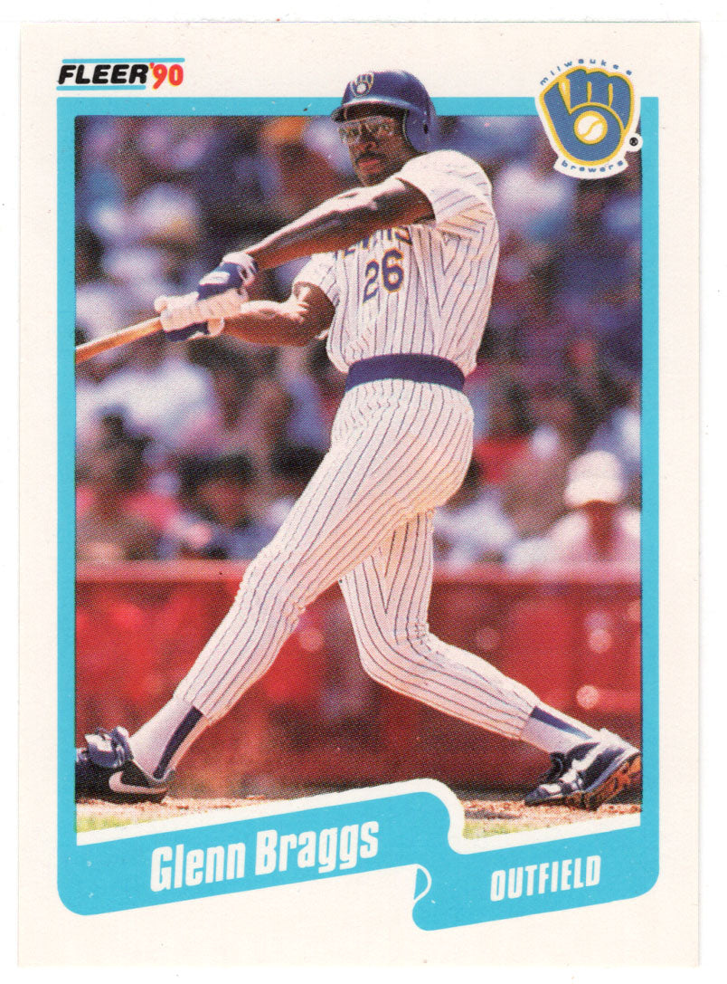 Glenn Braggs - Milwaukee Brewers (MLB Baseball Card) 1990 Fleer # 317 Mint