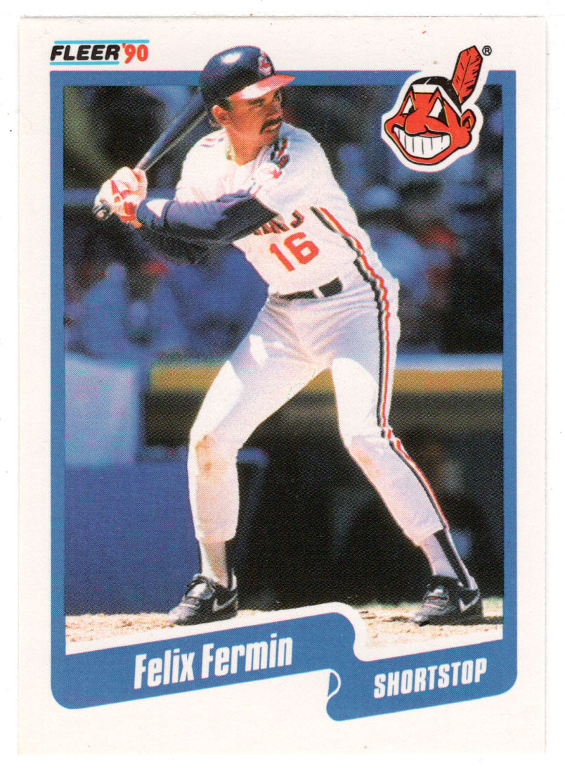 Felix Fermin - Cleveland Indians (MLB Baseball Card) 1990 Fleer # 492 Mint