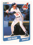 Felix Fermin - Cleveland Indians (MLB Baseball Card) 1990 Fleer # 492 Mint