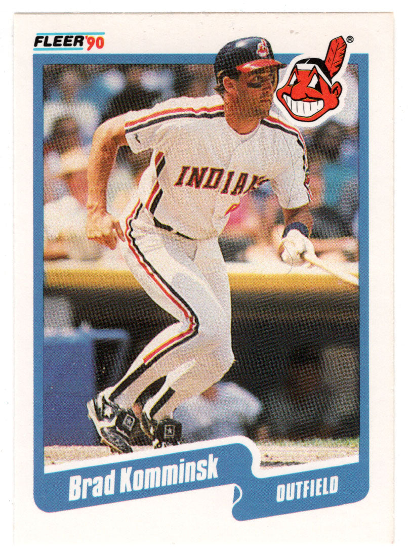 Brad Komminsk - Cleveland Indians (MLB Baseball Card) 1990 Fleer # 496 Mint