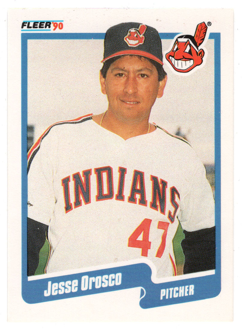 Jesse Orosco - Cleveland Indians (MLB Baseball Card) 1990 Fleer # 500 Mint