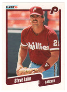 Steve Lake - Philadelphia Phillies (MLB Baseball Card) 1990 Fleer # 566 Mint