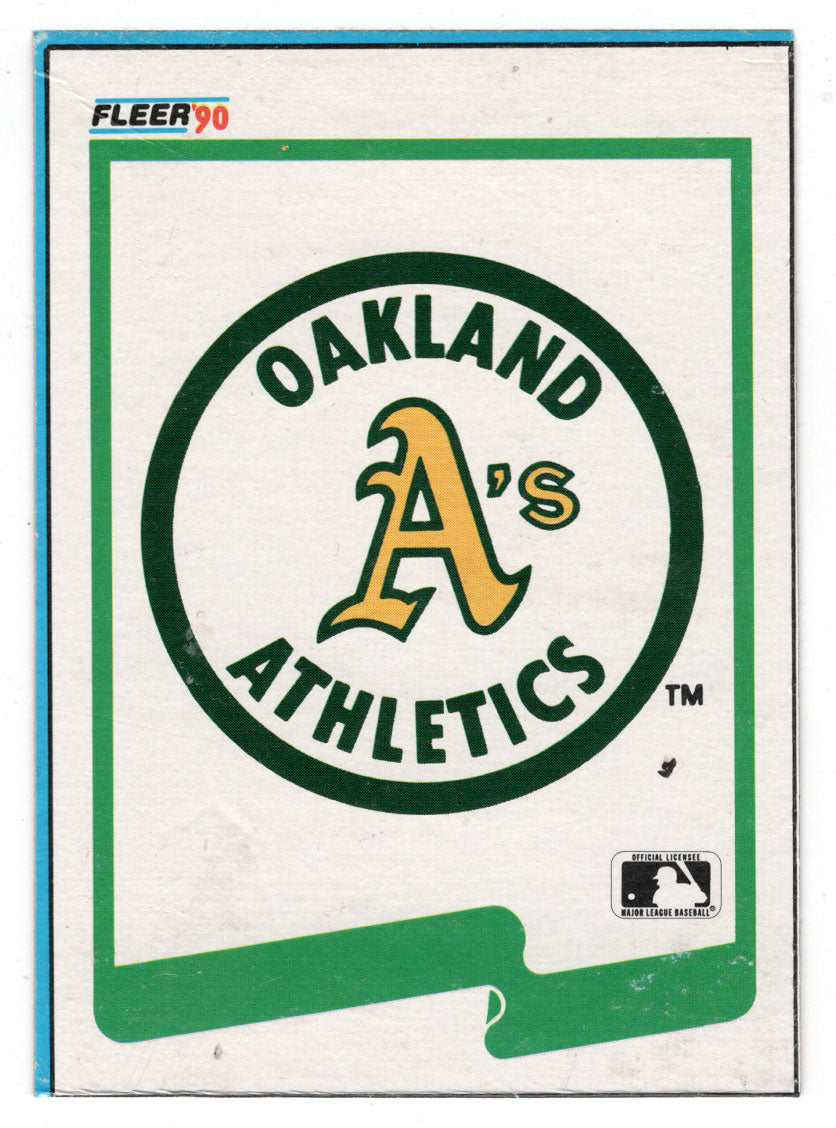 Oakland Athletics Logo - Wax Box Bottoms (MLB Baseball Card) 1990 Fleer # C-9 Mint