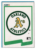 Oakland Athletics Logo - Wax Box Bottoms (MLB Baseball Card) 1990 Fleer # C-9 Mint