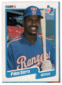 Ruben Sierra - Texas Rangers - Wax Box Bottoms (MLB Baseball Card) 1990 Fleer # C- 25 Mint