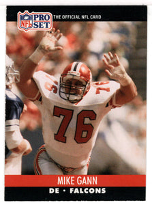 Mike Gann - Atlanta Falcons (NFL Football Card) 1990 Pro Set # 429 Mint
