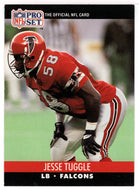 Jessie Tuggle RC - Atlanta Falcons (NFL Football Card) 1990 Pro Set # 432 Mint