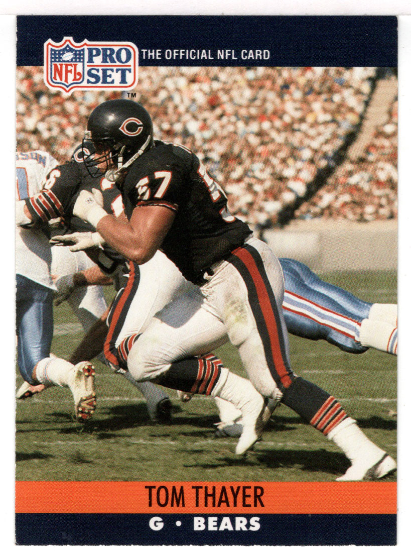 Tom Thayer RC - Chicago Bears (NFL Football Card) 1990 Pro Set # 448 Mint