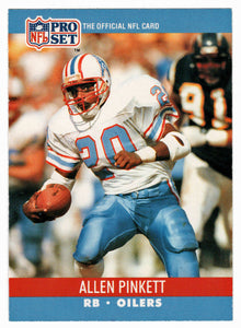 Allen Pinkett - Houston Oilers (NFL Football Card) 1990 Pro Set # 519 Mint